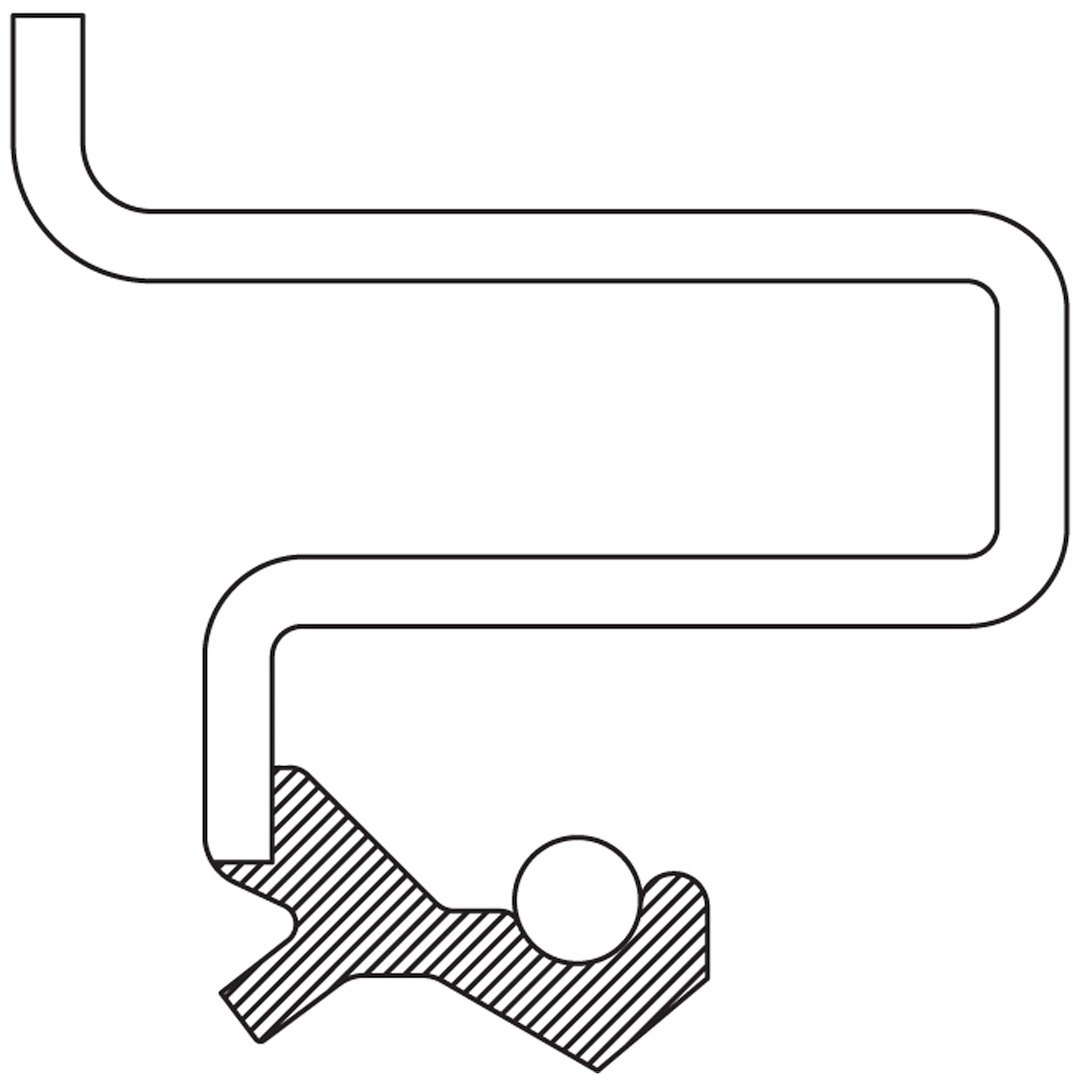 National Axle Tube Seal, 1.375 Inch Inside Diameter, 2.225 Inch Outside Diameter, 0.602 Inch Width, Fluoro-Elastomer, Single – 710489