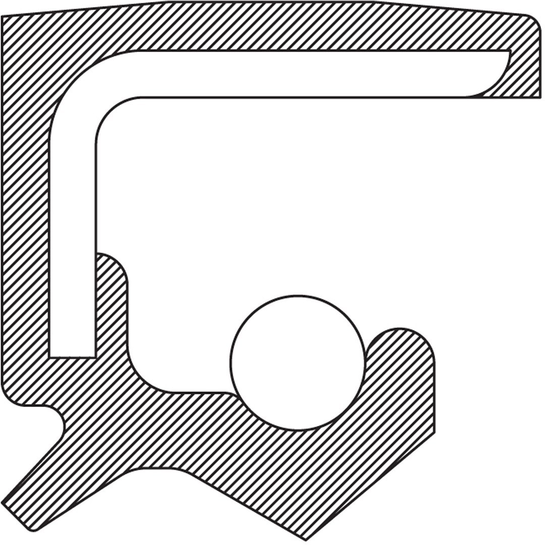National Axle Tube Seal, 3.528 Inch Inside Diameter, 5.469 Inch Outside Diameter, 0.654 Inch Width, Nitrile, Single – 710685