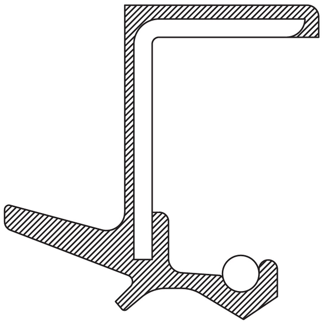 National Axle Tube Seal, 1.535 Inch Inside Diameter, 3.236 Inch Outside Diameter, 0.512 Inch Width, Polyacrylate, Single – 710921