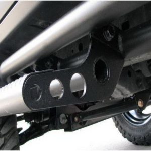 N-Fab Rocker Panel Guard, Rkr Series, Round Tube, Black Textured Powder Coat, Steel, Includes 2 Detachable Steps – F194RKRCCS4