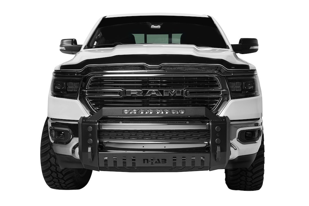 N-Fab Bull Bar, Hvm, Textured Black, Steel, With Mounting Tabs for 20 Inch Light Bar, With Skid Plate, With Tow Hooks – C19BB01-TX