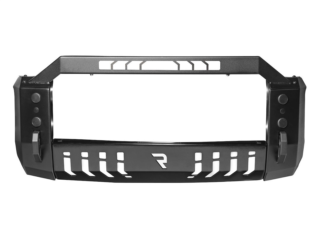 N-Fab Bull Bar, Hvm, Textured Black, Steel, With Light Mounting Tab, With Skid Plate, With Tow Hooks – D19BB01-TX