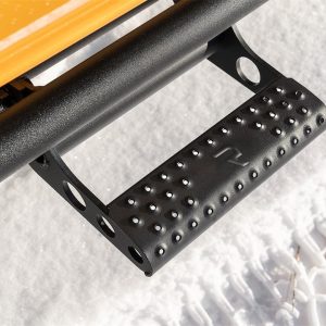 N-Fab Rocker Panel Guard, Rkr Series, Round Tube, Black Textured Powder Coat, Steel, Compatible with Detachable Steps – F212BRKRS2