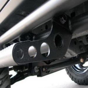 N-Fab Rocker Panel Guard, Rkr Series, Round Tube, Black Textured Powder Coat, Steel, Compatible with Detachable Steps – F214BRKRS4