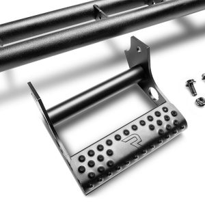 N-Fab Rocker Panel Guard, Rkr Series, Round Tube, Black Textured Powder Coat, Steel, Compatible with Detachable Steps – G154RKRCC