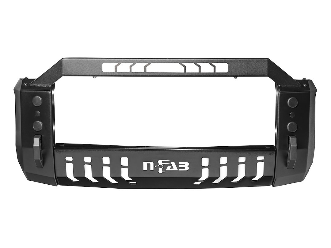 N-Fab Bull Bar, Hvm, Textured Black, Steel, With Mounting Tabs for 20 Inch Light Bar, With Skid Plate, With Tow Hooks – G19BB01-TX
