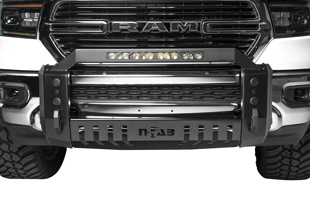 N-Fab Bull Bar, Hvm, Textured Black, Steel, With Mounting Tabs for 20 Inch Light Bar, With Skid Plate, With Tow Hooks – G19BB01-TX