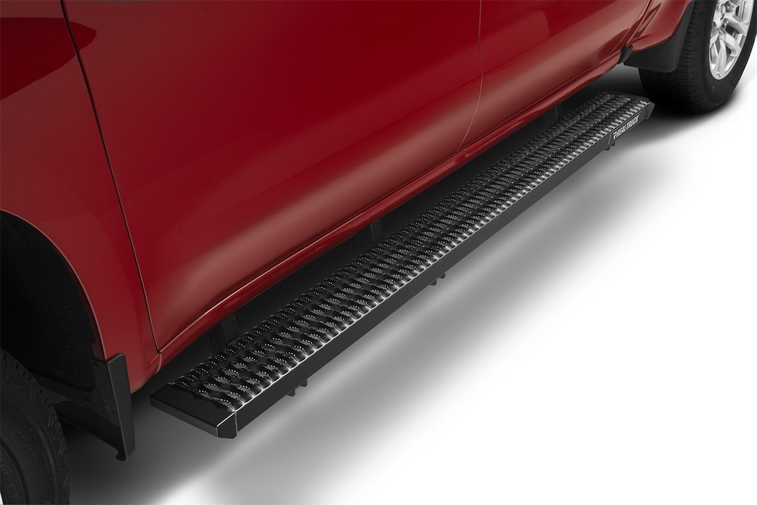 N-Fab Running Board, Growler, Textured Powder Coated, Black, Aluminum, Unlighted, Rocker Panel Mount – GFC19QC-TX