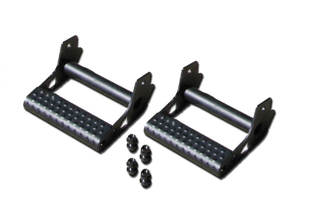 N-Fab Rocker Panel Guard Step, Rkr Series, Flat Step, Non Extendable, Powder Coated, Black, Steel, Set of 2, Rocker Panel Guard Mount – JPTS32
