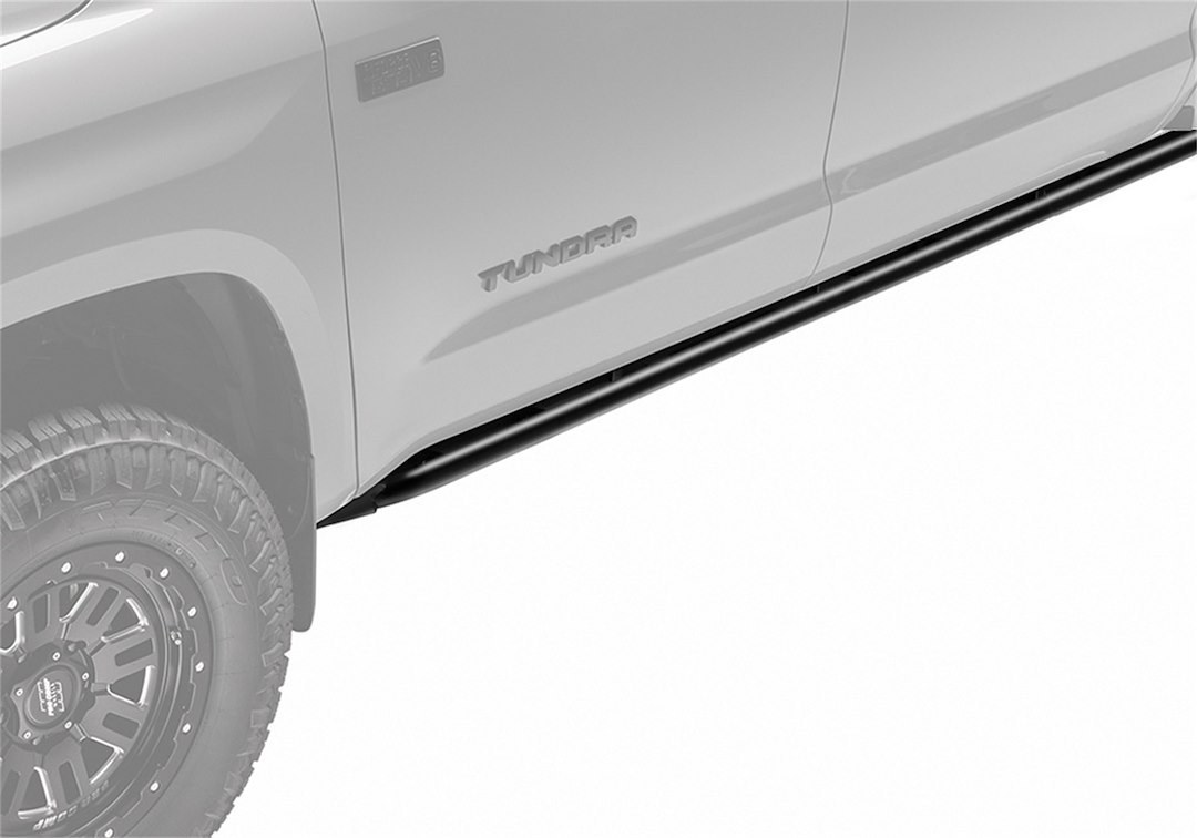 N-Fab Rocker Panel Guard, Rkr Series, Round Tube, Black Textured Powder Coat, Steel, Compatible with Detachable Steps – T154RKRCC