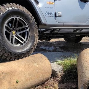 N-Fab Rocker Panel Guard, Trailslider, Oval Tube, Textured, Black Powder Coated, Steel – TSJ074-TX