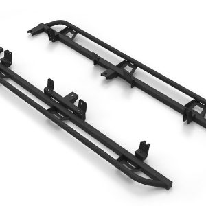 N-Fab Rocker Panel Guard, Trailslider, Oval Tube, Textured, Black Powder Coated, Steel – TSN22CC-TX