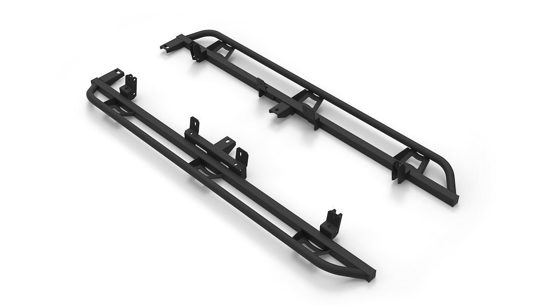 N-Fab Rocker Panel Guard, Trailslider, Oval Tube, Textured, Black Powder Coated, Steel – TSN22CC-TX