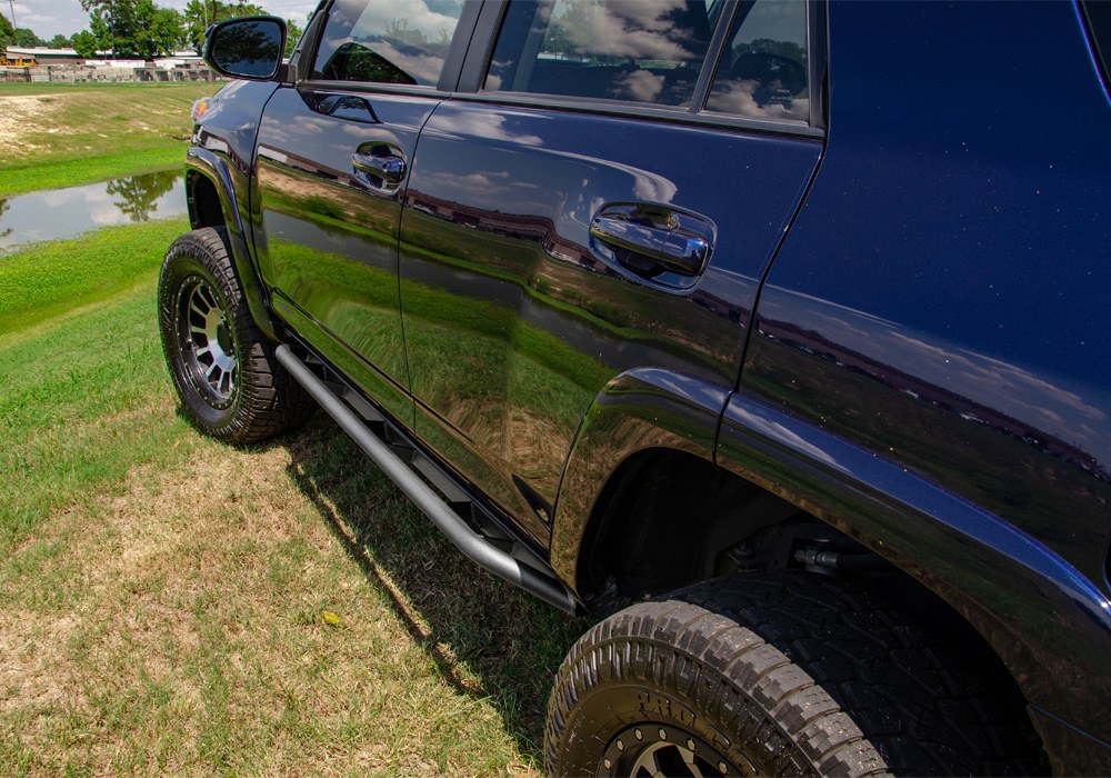 N-Fab Rocker Panel Guard, Trailslider, Oval Tube, Textured, Black Powder Coated, Steel – TSN22CC-TX
