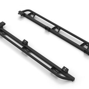 N-Fab Rocker Panel Guard, Trailslider, Oval Tube, Textured, Black Powder Coated, Steel – TST05CC-TX