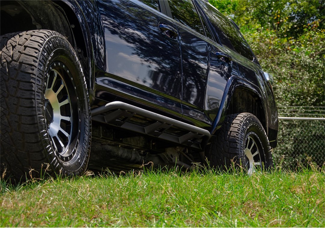 N-Fab Rocker Panel Guard, Trailslider, Oval Tube, Textured, Black Powder Coated, Steel – TST05CC-TX