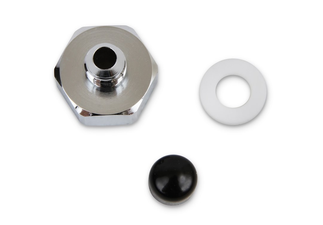 Nos Nitrous Oxide Bottle Nut Adapter, For Standard 660 Style Valve, 6AN Outlet, Nickel Plated, With Teflon Washer – 16230NOS