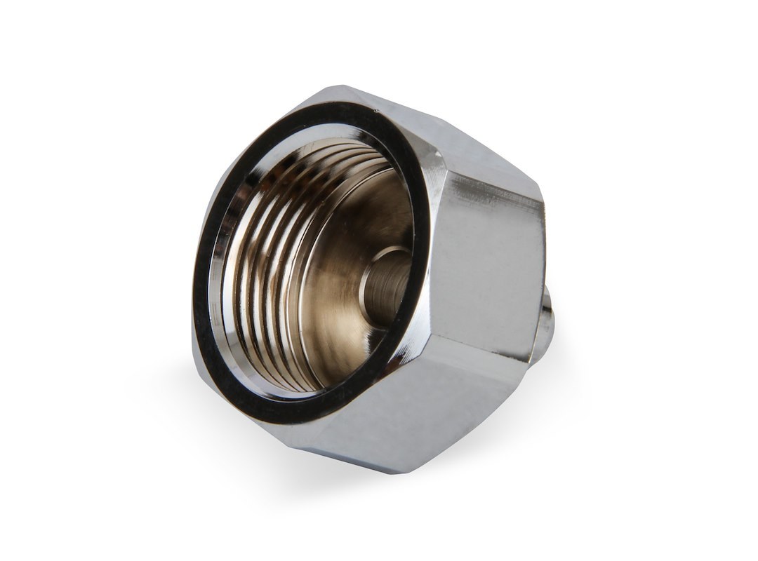 Nos Nitrous Oxide Bottle Nut Adapter, For Standard 660 Style Valve, 6AN Outlet, Nickel Plated, With Teflon Washer – 16230NOS