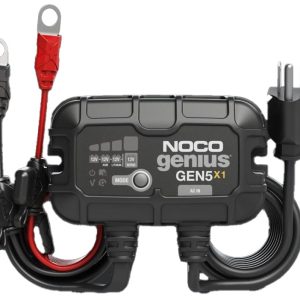 Noco Battery Charger, For 12 Volt Batteries, 1 Bank Onboard Charger, 120 to 240 Volt AC/ 50 to 60 Hz, 5 Amp Charging Current – GEN5X1