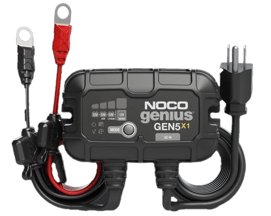 Noco Battery Charger, For 12 Volt Batteries, 1 Bank Onboard Charger, 120 to 240 Volt AC/ 50 to 60 Hz, 5 Amp Charging Current – GEN5X1