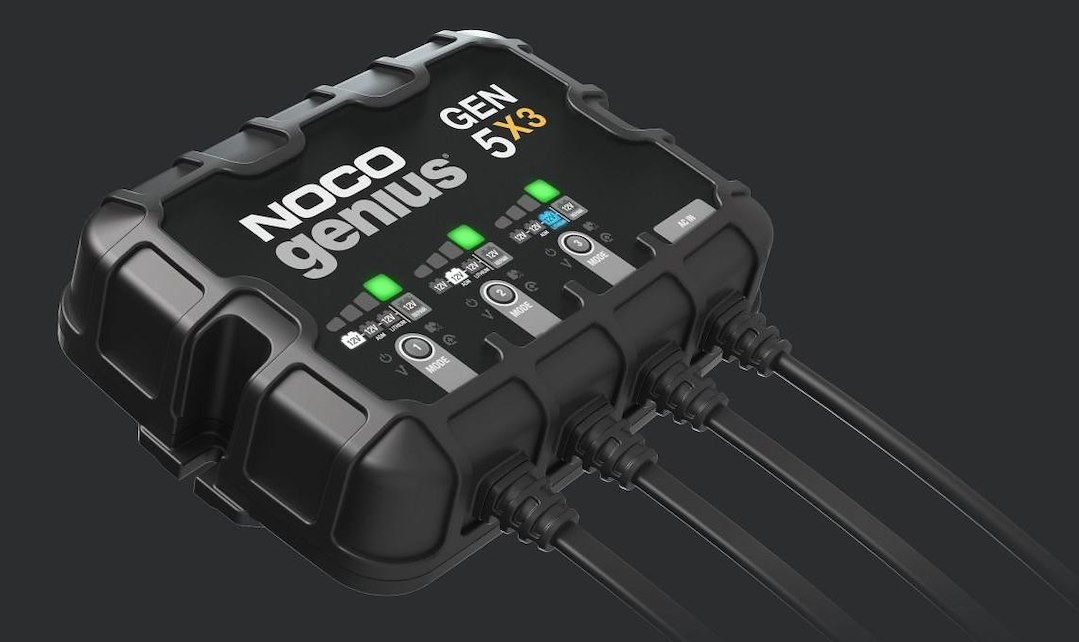 Noco Battery Charger, For 12 Volt Batteries, 3 Bank Onboard Charger/ 5 Amp Per Bank, 120 to 240 Volt AC/ 50 to 60 Hz, 15 Amp Charging Current – GEN5X3