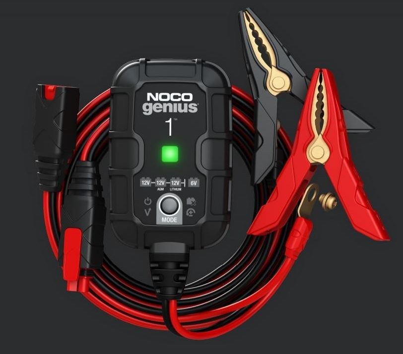 Noco Battery Charger, For 6 Volt/ 12 Volt Batteries, 120 to 240 Volt AC/ 50 to 60HZ, 9 Step Fully Automatic – GENIUS1