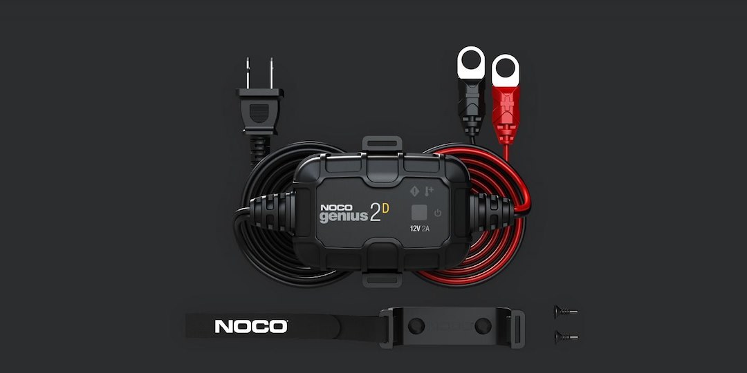 Noco Battery Charger, For 12 Volt Batteries, 120 Volt to 240 Volt AC/ 50 to 60 Hz, 2 Amp Charging Current, Direct-Mount – GENIUS2D