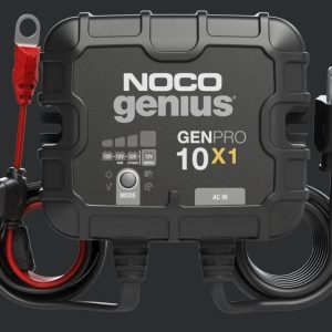 Noco Battery Charger, For 12 Volt Batteries, 1 Bank Onboard Charger, 120 to 240 Volt AC/ 50 to 60 Hz, 10 Amp Charging Current – GENPRO10X1