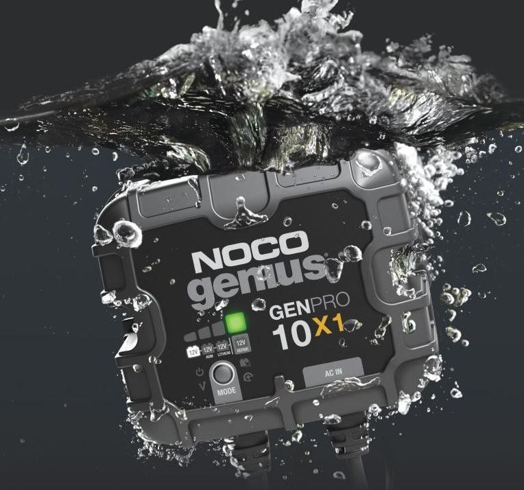 Noco Battery Charger, For 12 Volt Batteries, 1 Bank Onboard Charger, 120 to 240 Volt AC/ 50 to 60 Hz, 10 Amp Charging Current – GENPRO10X1