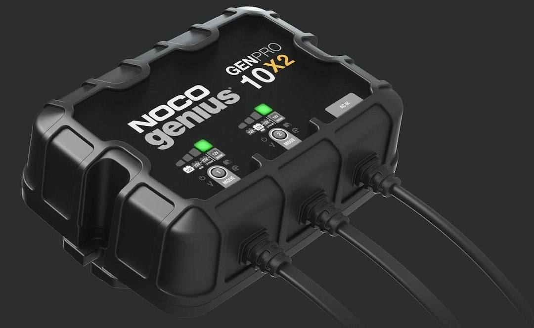 Noco Battery Charger, For 12 Volt Batteries, 2 Bank Onboard Charger/ 10 Amp Per Bank, 120 to 240 Volt AC/ 50 to 60 Hz – GENPRO10X2
