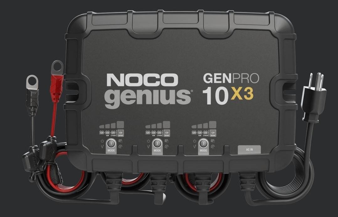 Noco Battery Charger, For 12 Volt Batteries, 3 Bank Onboard Charger/ 10 Amp Per Bank, 120 to 240 Volt AC/ 50 to 60 Hz – GENPRO10X3