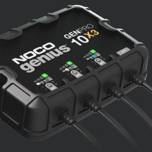 Noco Battery Charger, For 12 Volt Batteries, 3 Bank Onboard Charger/ 10 Amp Per Bank, 120 to 240 Volt AC/ 50 to 60 Hz – GENPRO10X3