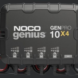 Noco Battery Charger, For 12 Volt Batteries, 4 Bank Onboard Charger/ 10 Amp Per Bank, 120 to 240 Volt AC/ 50 to 60 Hz – GENPRO10X4