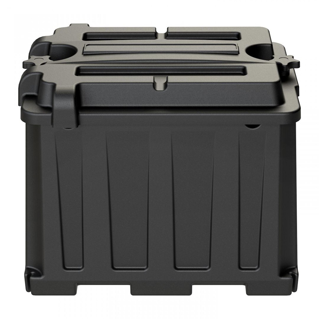 Noco Battery Box, Fits Dual 6 Volt Group Batteries, Black, Polyethylene Plastic, Full Flow Ventilation, With Captive Lid – HM426