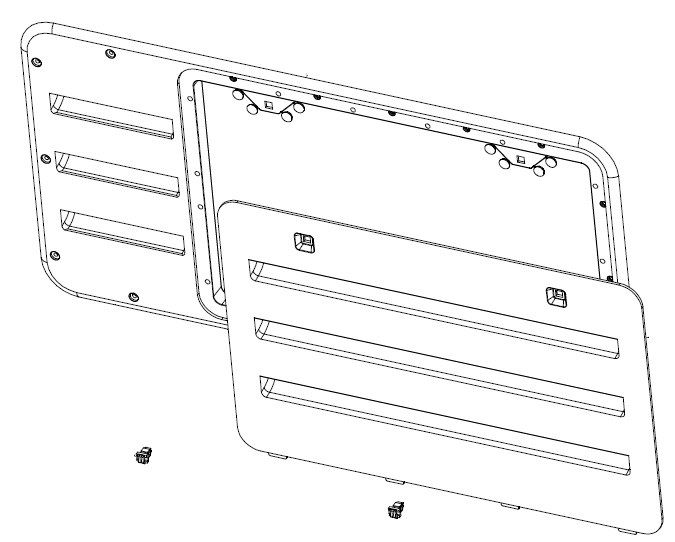 Norcold Refrigerator Vent, Replacement for Norcold 2118 Series Refrigerators, Upper Exhaust and Lower Intake – 637318BK
