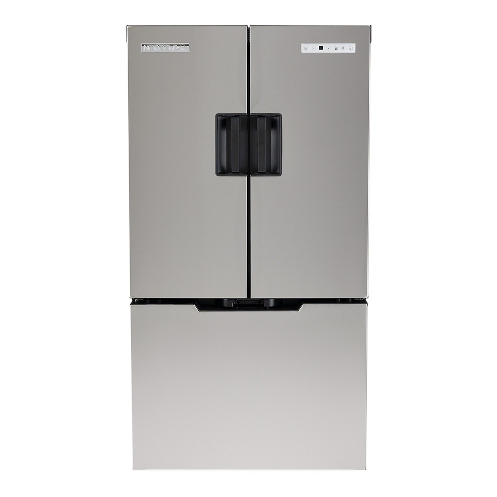 Norcold Refrigerator, Dual Compartment 3 Door Refrigerator with Freezer, Permanent, 15 Cubic Foot – N15DCIMSS