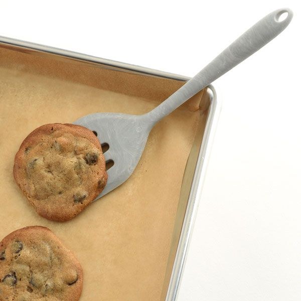 Norpro Kitchen Utensil, Slotted Spatula, Marbel, Silicone, 8-1/4 Inch Length X 2 Inch Width X 1/2 Inch Height, Dishwasher Safe – 2989