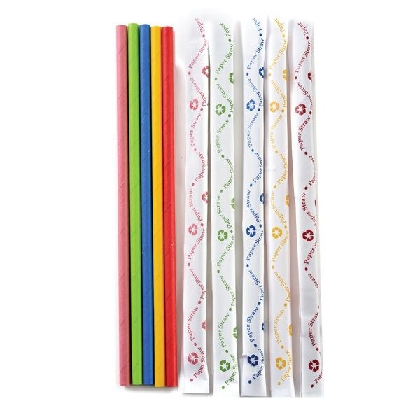 Norpro Beverage Straw, Party Straw, Wrapped, 1/4 Inch Diameter X 7-3/4 Inch Length, Paper – 4025