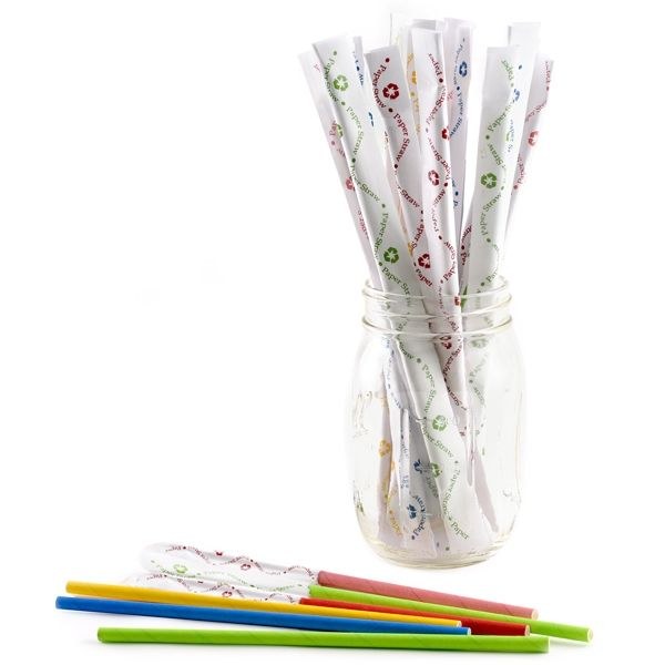 Norpro Beverage Straw, Party Straw, Wrapped, 1/4 Inch Diameter X 7-3/4 Inch Length, Paper – 4025