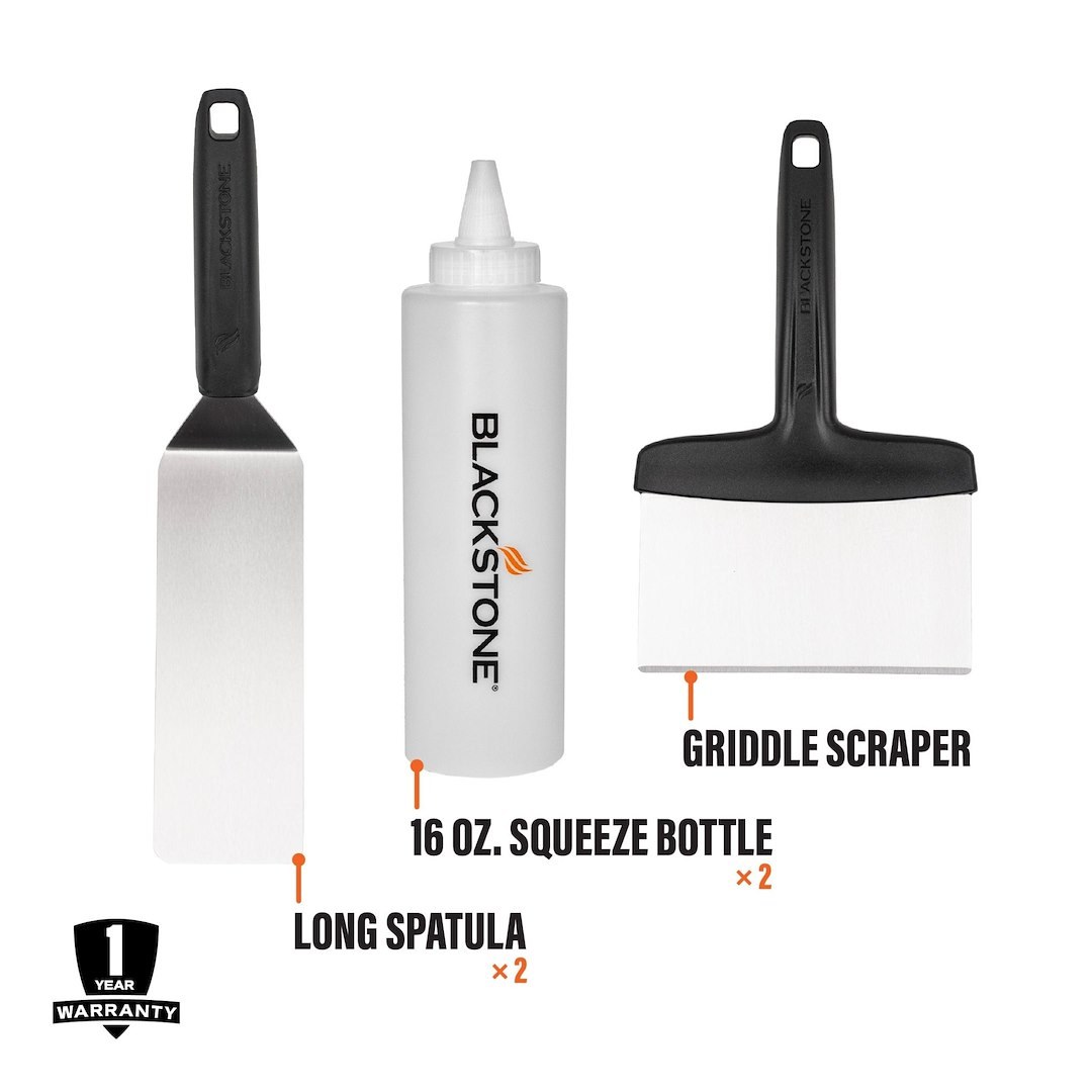 N Atlantic I Griddle Accessory Kit, Use to Cook, With Two 14 Ounce Squeeze Bottles/ Two Long Spatulas/ Scraper – 5230