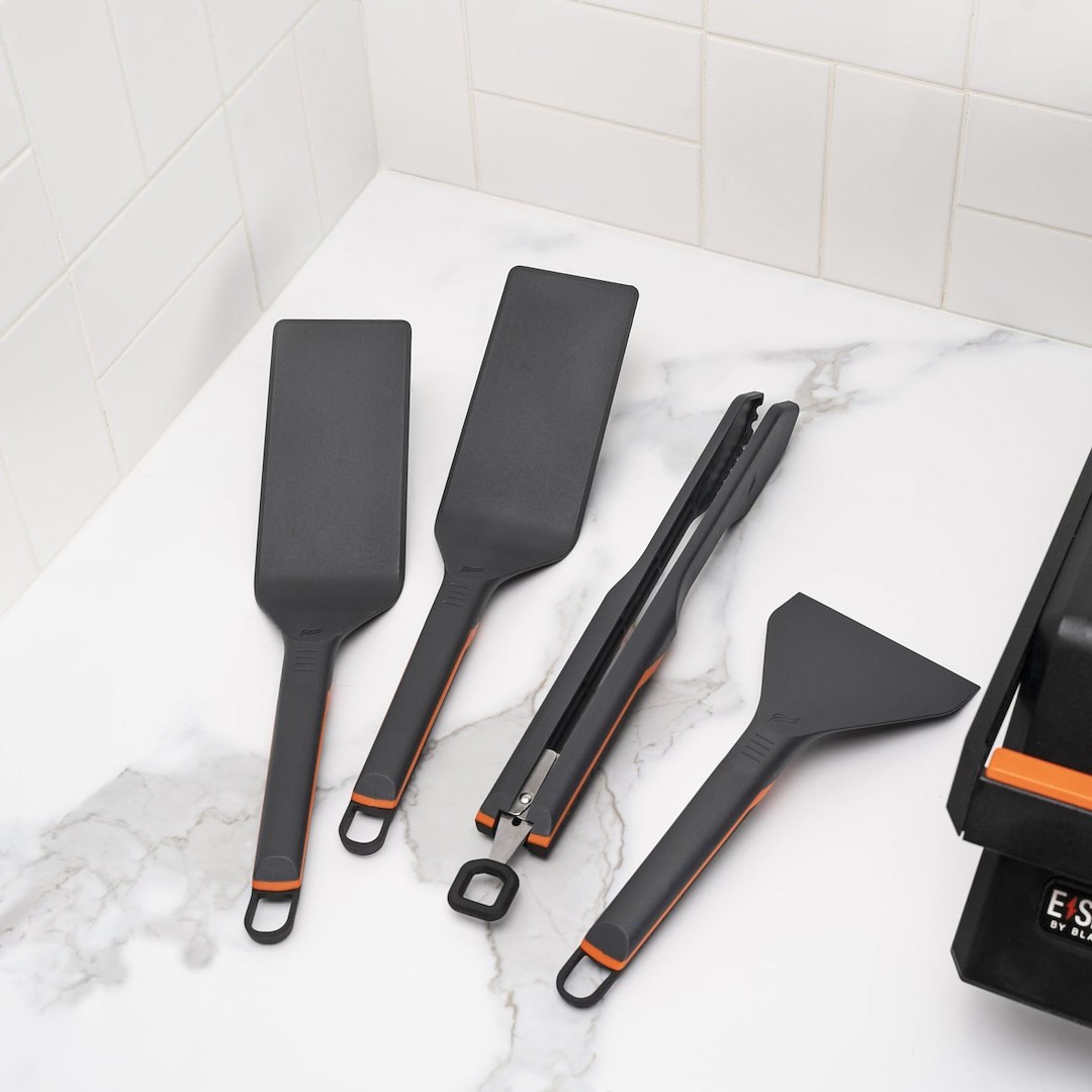 N Atlantic I Griddle Accessory Kit, Use to Cook or Clean-Up Griddle, With Pair of Tongs and Two Spatulas – 8202