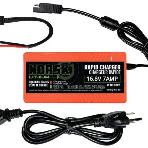 Norsk Inc Battery Charger, Generation 3, For 16 Volt Batteries, 1-BANK Charger, 105 to 125 Volt AC Power Supply, 7 Amp Charging Current – C16007