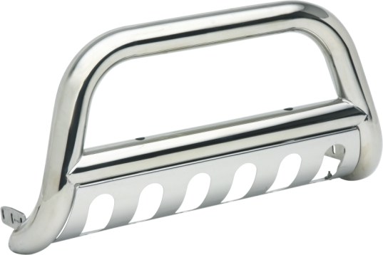 Value Brand Bull Bar, Polished, Stainless Steel, 3 Inch Diameter, With Light Mounts, With Skid Plate – GM702S
