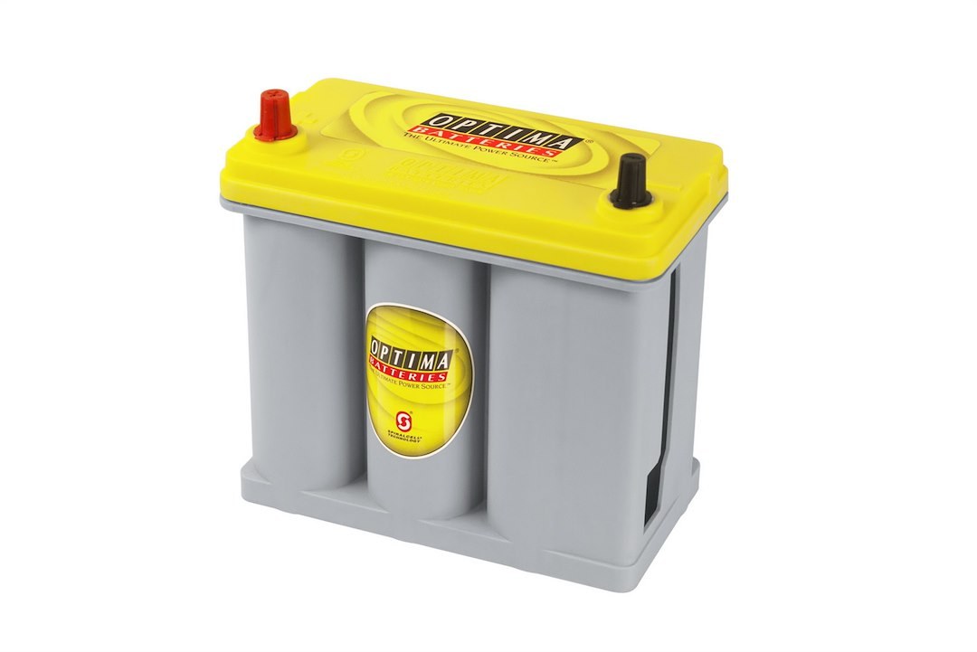 Optima Bat. Battery, Yellow Top, DS46B24R Bci Group Number, Prius Engine/ Direct Fit Replacement, 12 Volt, Top Terminals, Gel Electrolyte – 8171-767