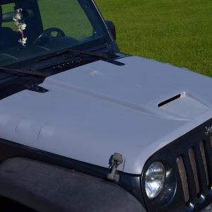 Owens Hood, Venum II, Heat Extraction Style, With 1 Center Hood Vent, Bolt-On, Paintable Fiberglass – J15003