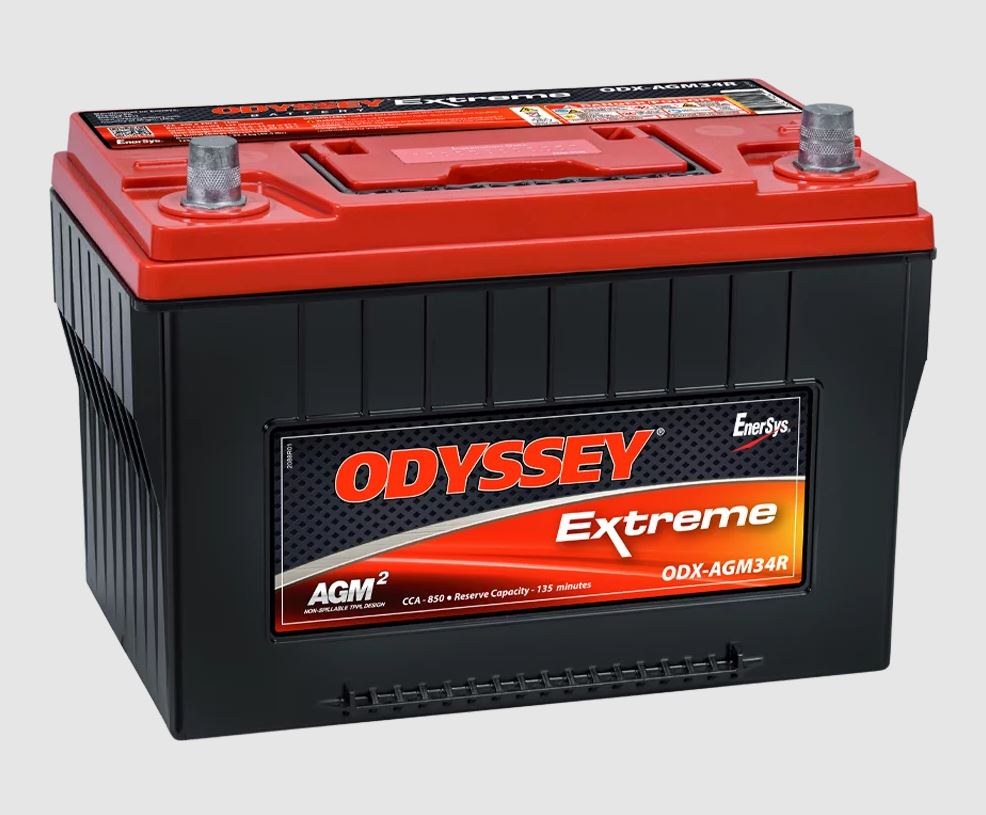 Odyssey Battery, Extreme Series, Group 34R, 12 Volt, 850 Cold Cranking Amps/ 1500 Pulse Hot Cranking Amps, SAE Terminal – 34R-PC1500