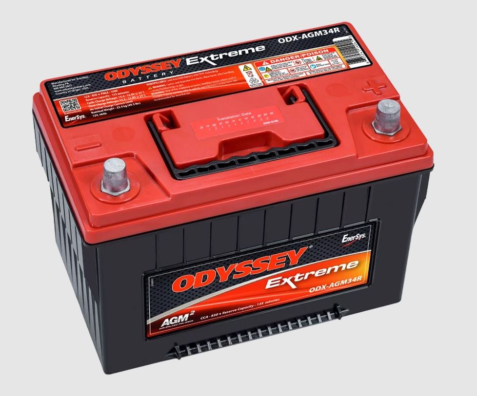 Odyssey Battery, Extreme Series, Group 34R, 12 Volt, 850 Cold Cranking Amps/ 1500 Pulse Hot Cranking Amps, SAE Terminal – 34R-PC1500