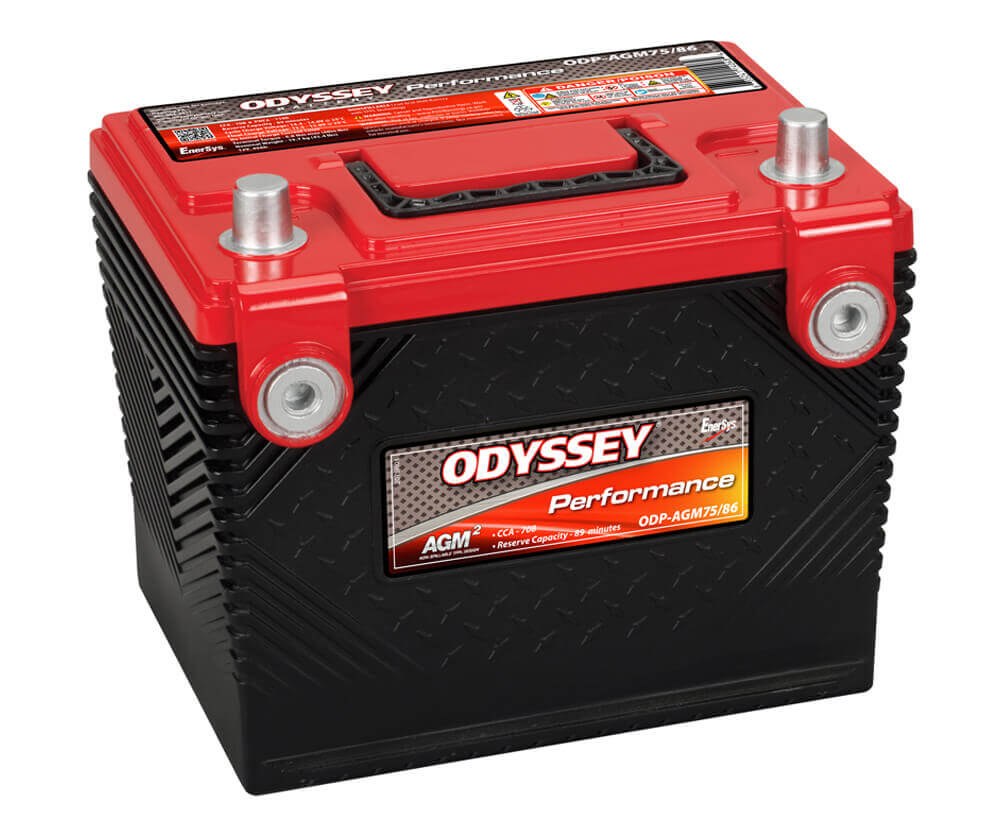 Odyssey Battery, Performance Series, 72 Bci Group Size, 12 Volt, 708 Cold Cranking Amps/ 1100 Pulse Hot Cranking Amps – ODP-AGM75 86