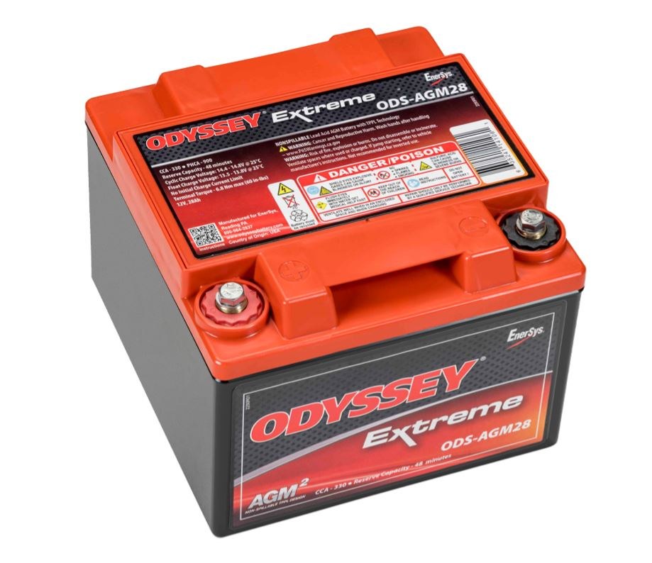 Odyssey Battery, Extreme Series, 12 Volt, 330 Cold Cranking Amps/ 900 Pulse Hot Cranking Amps – ODS-AGM28