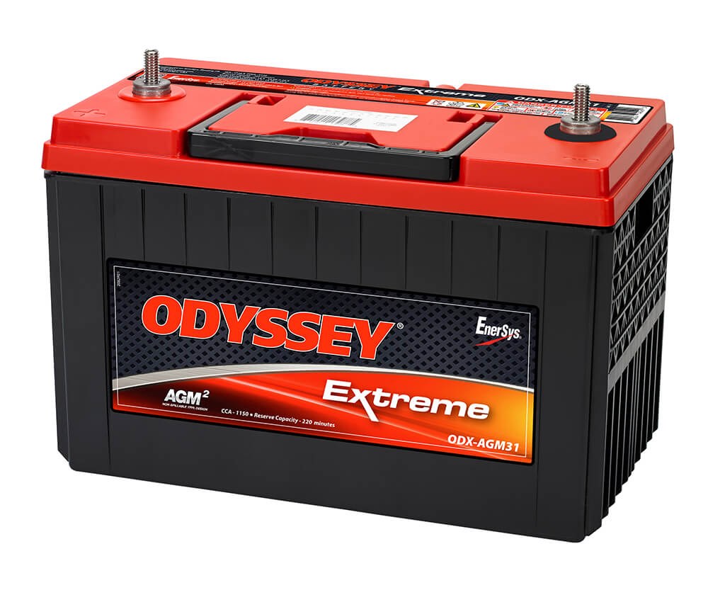 Odyssey Battery, Extreme Series, 31 Group Size, 12 Volt, 1150 Cold Cranking Amps/ 2150 Pulse Hot Cranking Amps – ODX-AGM31